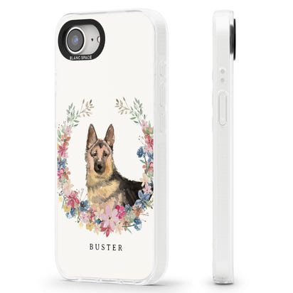 Personalised German Shepherd Floral Portrait