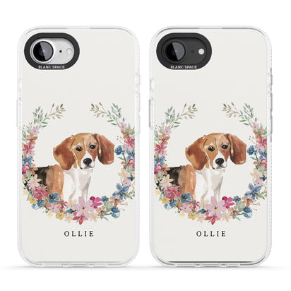 Personalised Beagle Floral Portrait