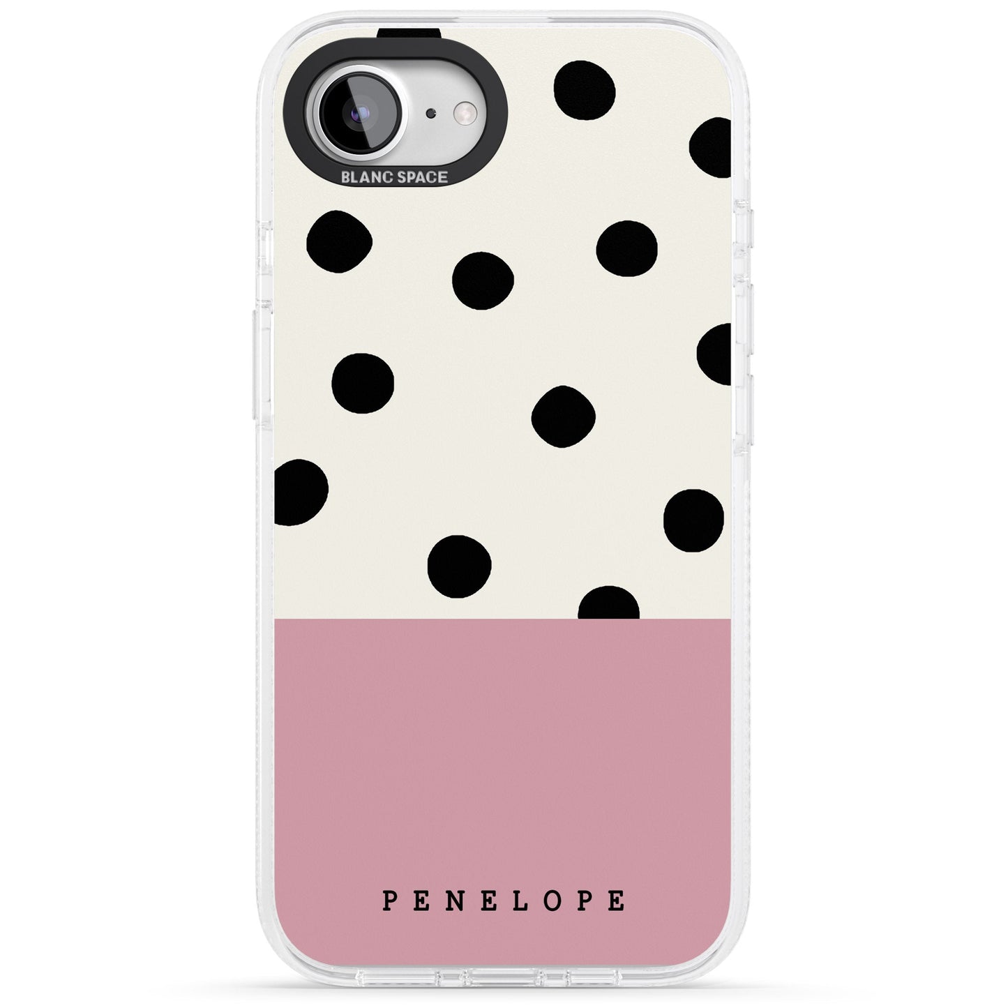 Personalised Pink Border Polka Dot