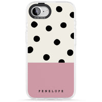 Personalised Pink Border Polka Dot