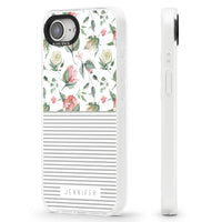 Personalised Light Floral Pattern & Stripes