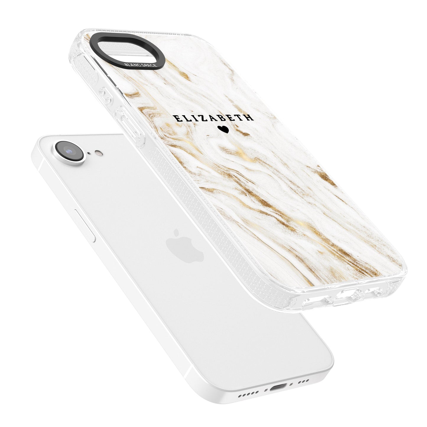 Personalised White & Gold Swirl Marble