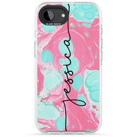 Personalised Turquoise & Pink Marbled