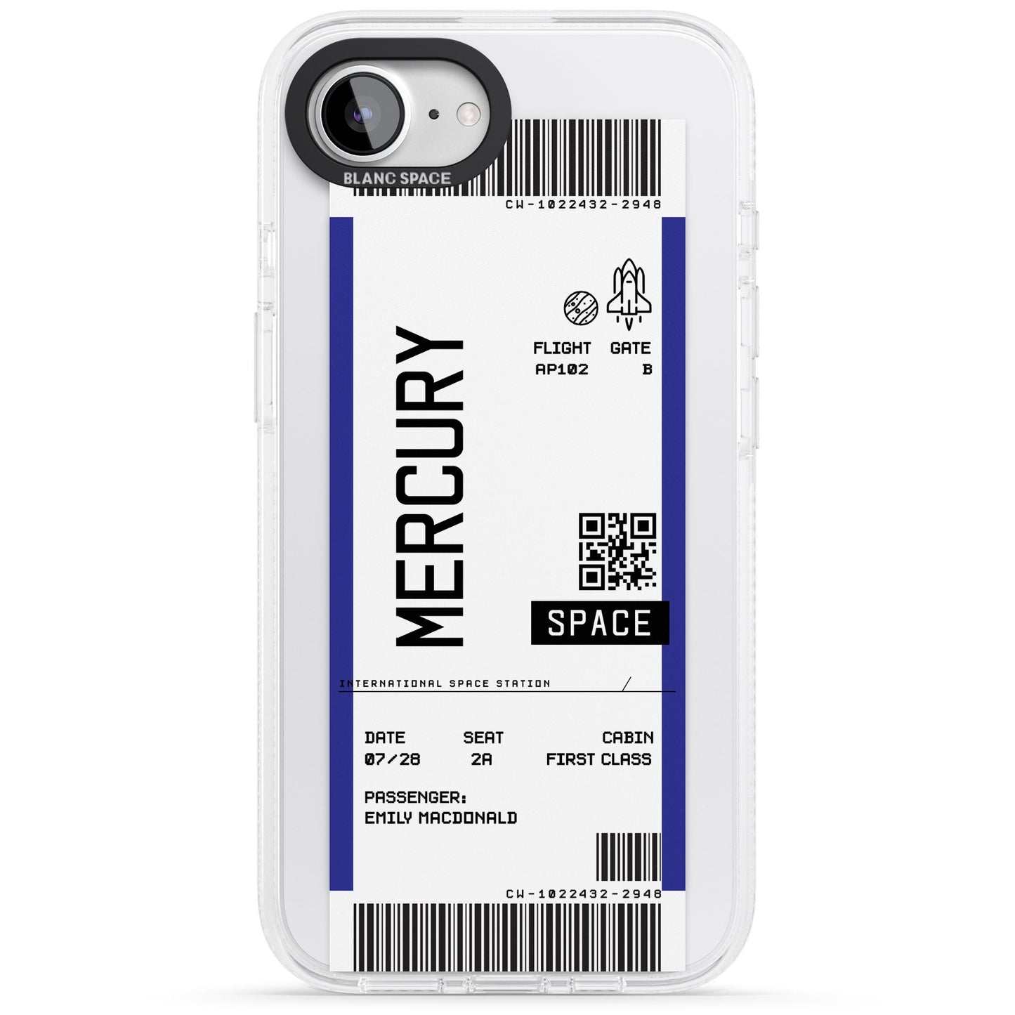 Personalised Mercury Travel Ticket