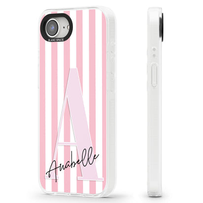 Personalised Pink Stripes & Monogram
