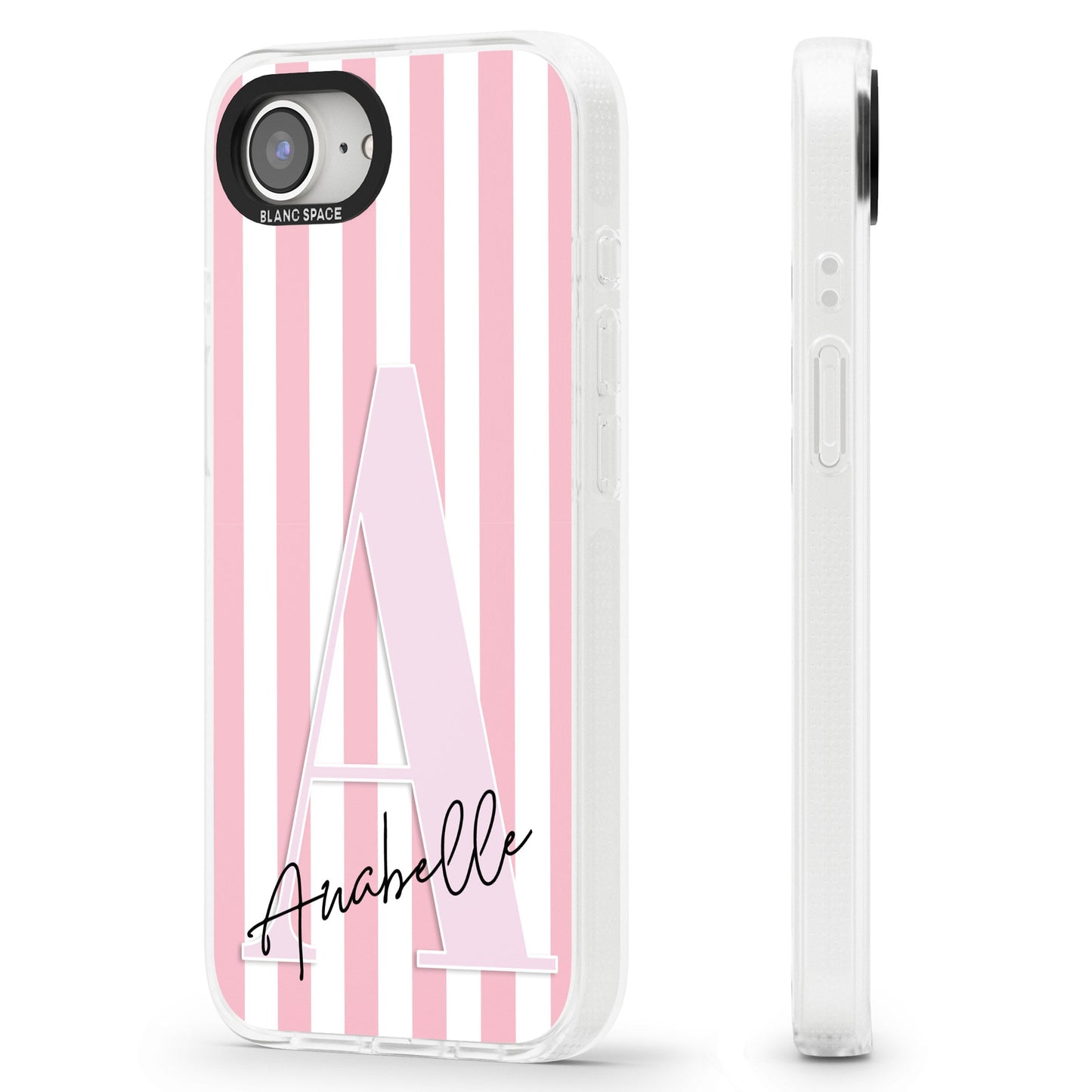 Personalised Pink Stripes & Monogram
