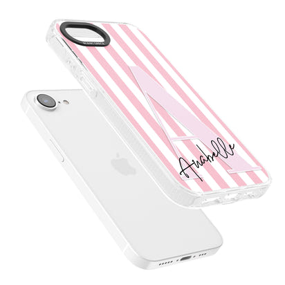 Personalised Pink Stripes & Monogram