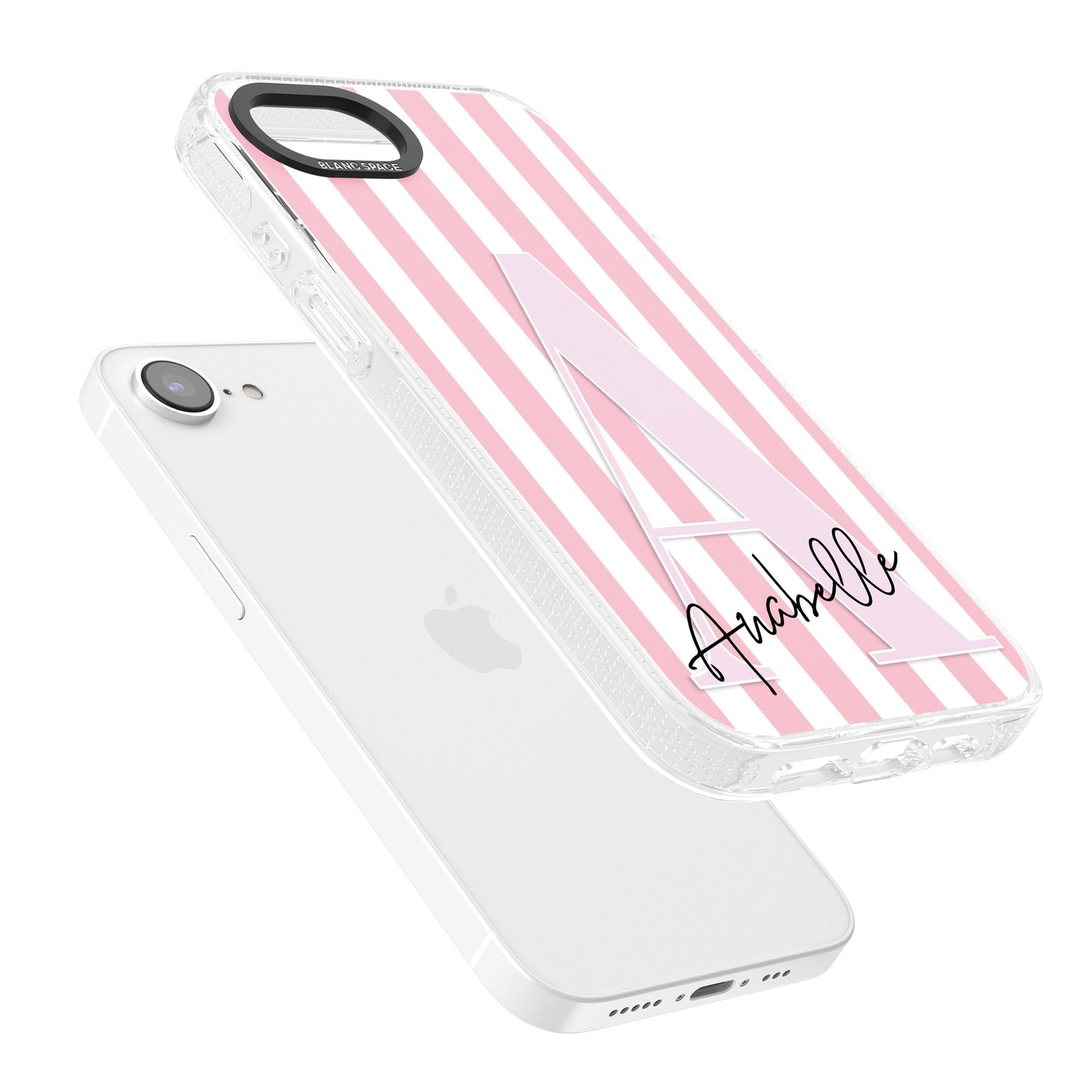 Personalised Pink Stripes & Monogram