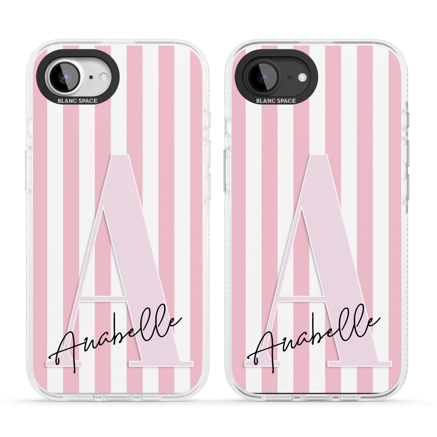 Personalised Pink Stripes & Monogram