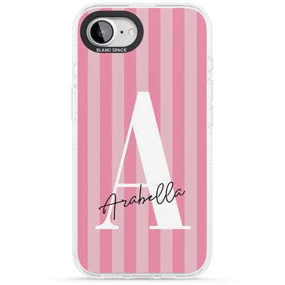 Personalised Pink Stripes Initial