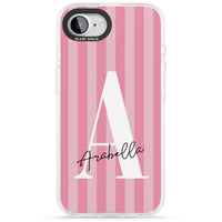 Personalised Pink Stripes Initial