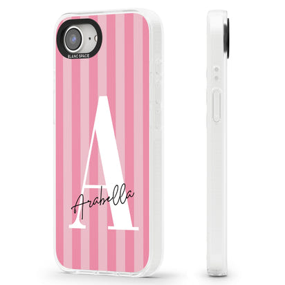 Personalised Pink Stripes Initial