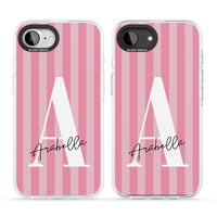 Personalised Pink Stripes Initial