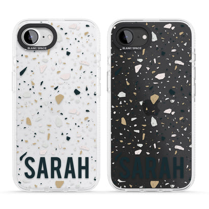 Personalised Terrazzo Blue, Pink, Brown