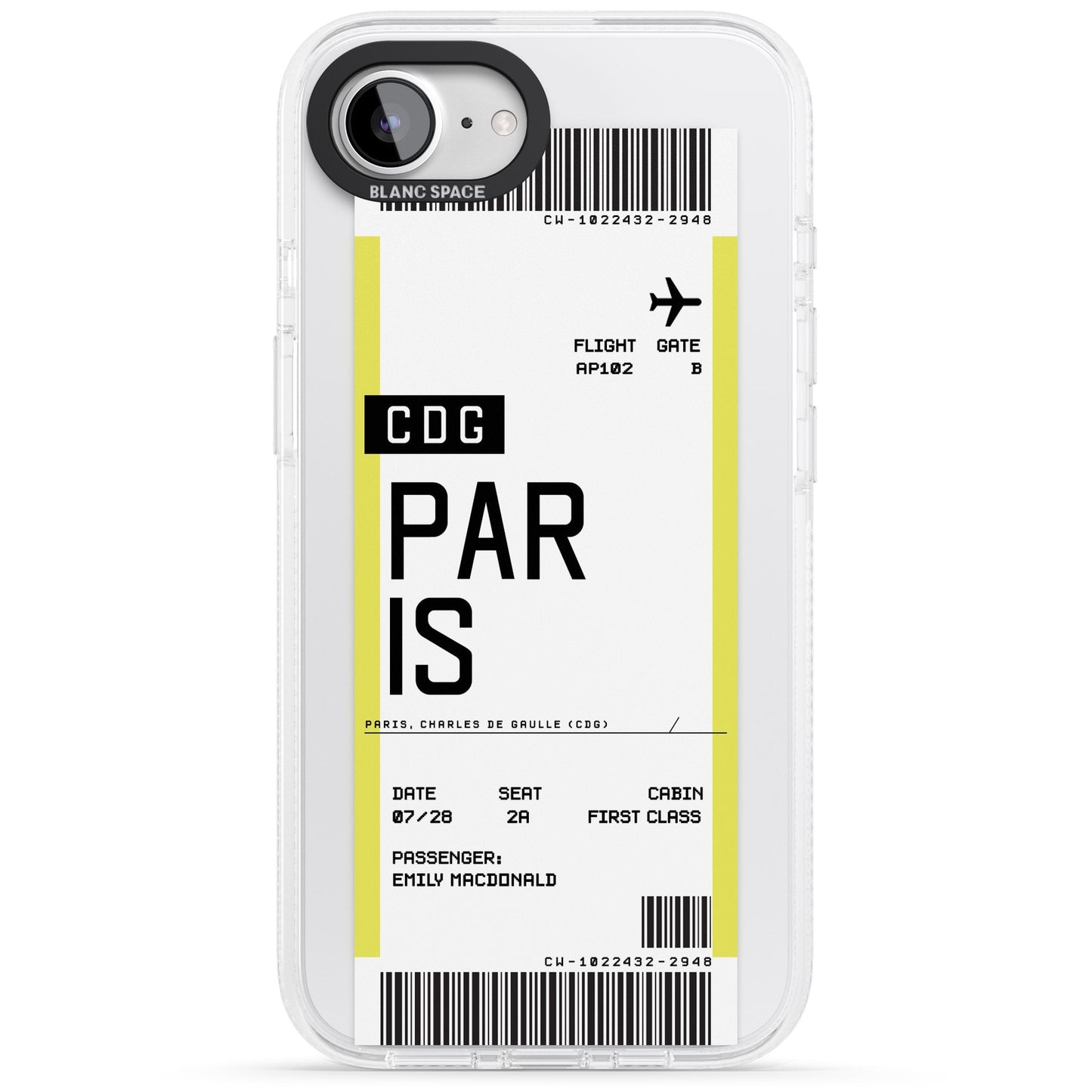 Personalised Paris Boarding Pass
