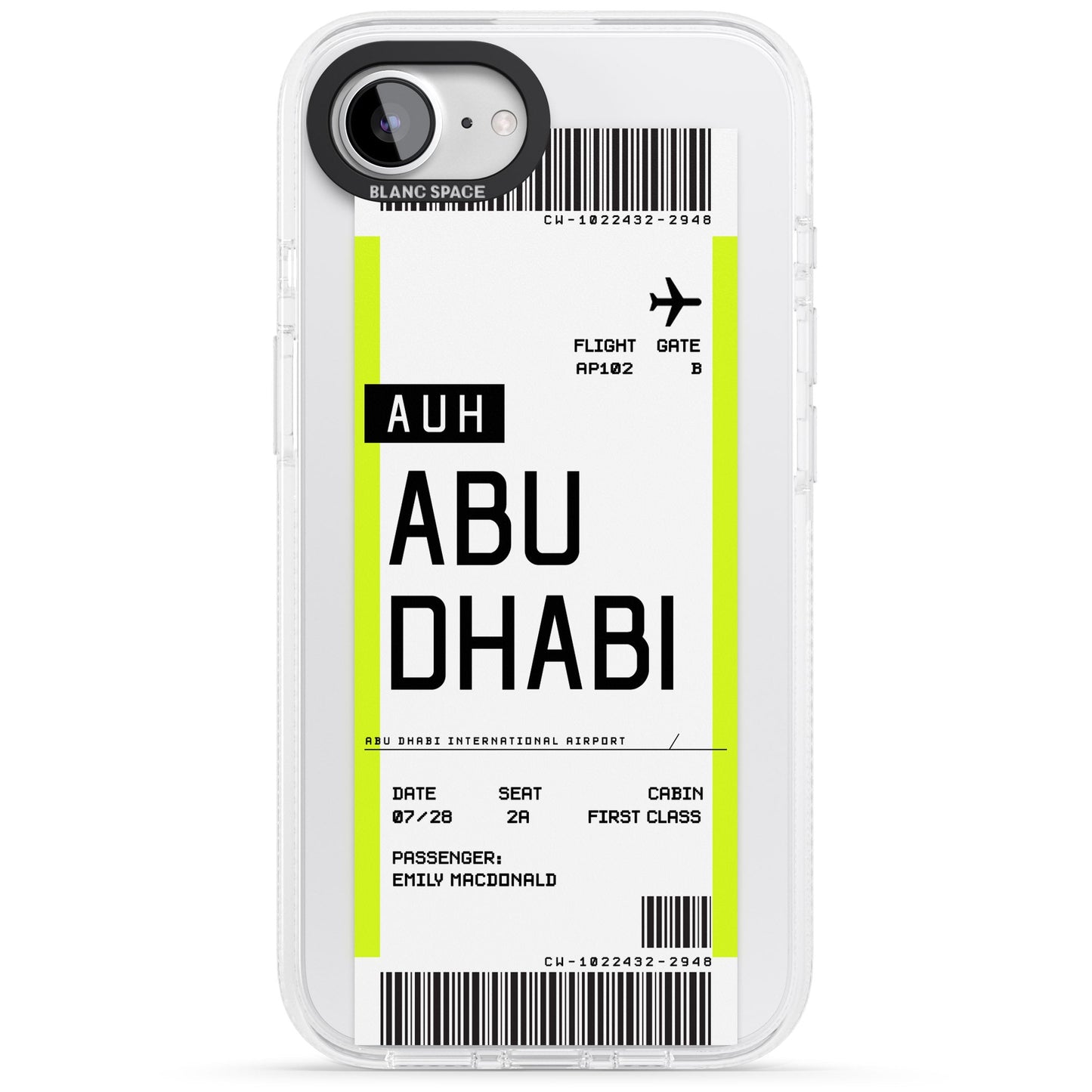 Personalised Abu Dhabi Boarding Pass