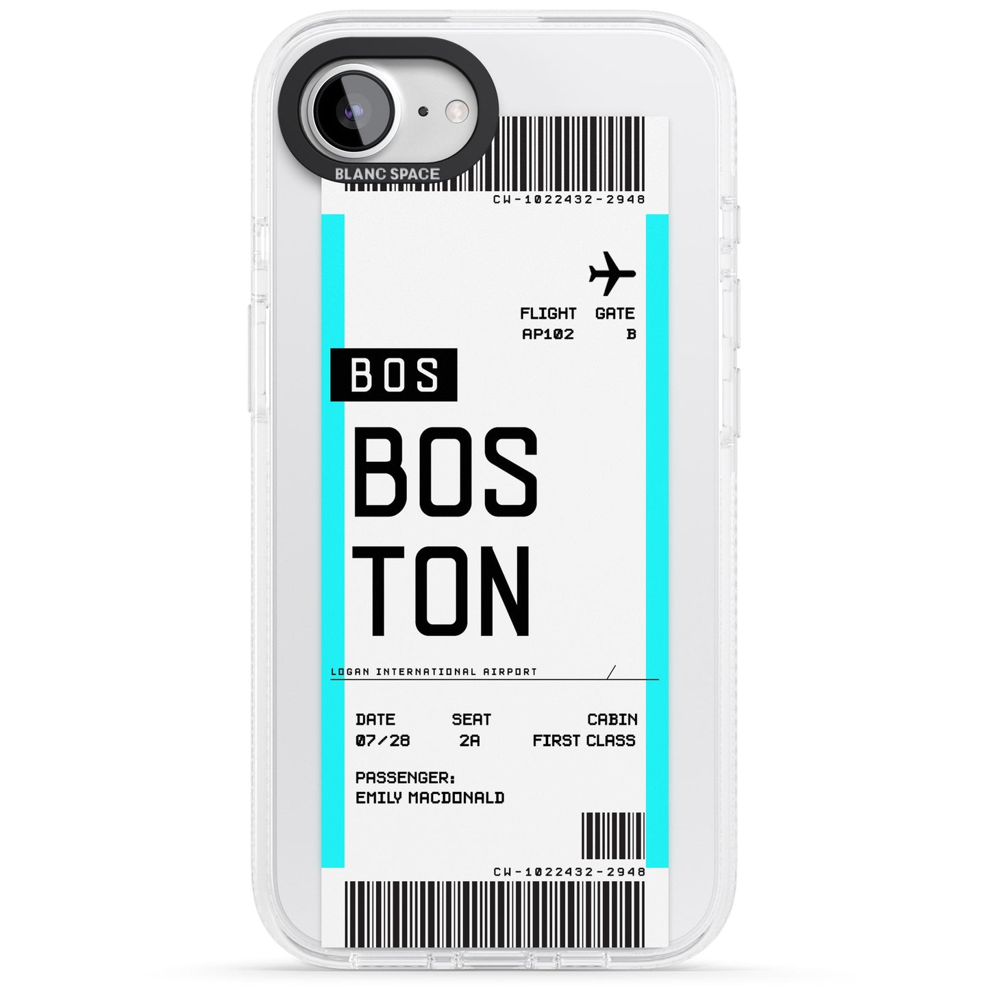 Personalised Boston Boarding Pass