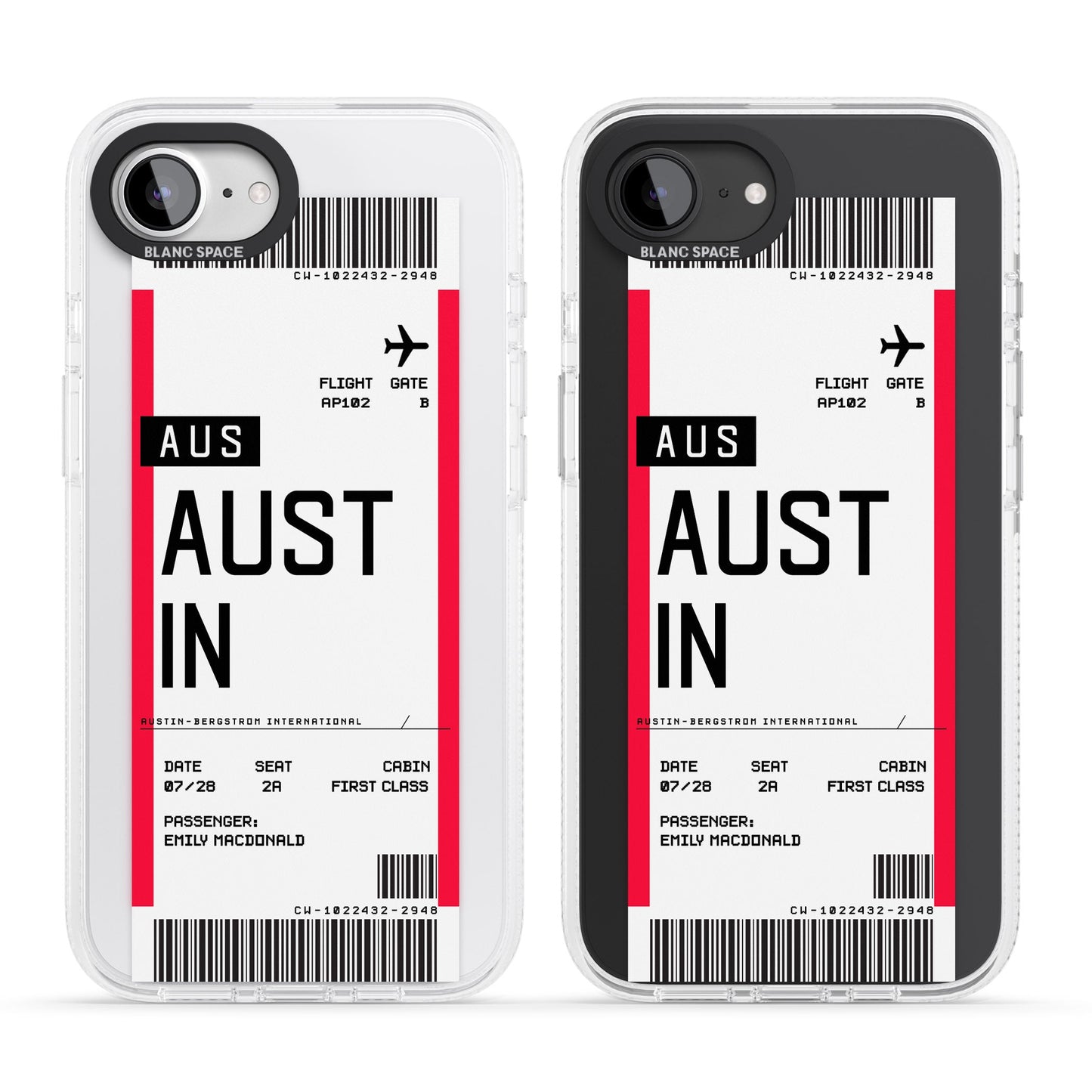 Personalised Austin Boarding Pass