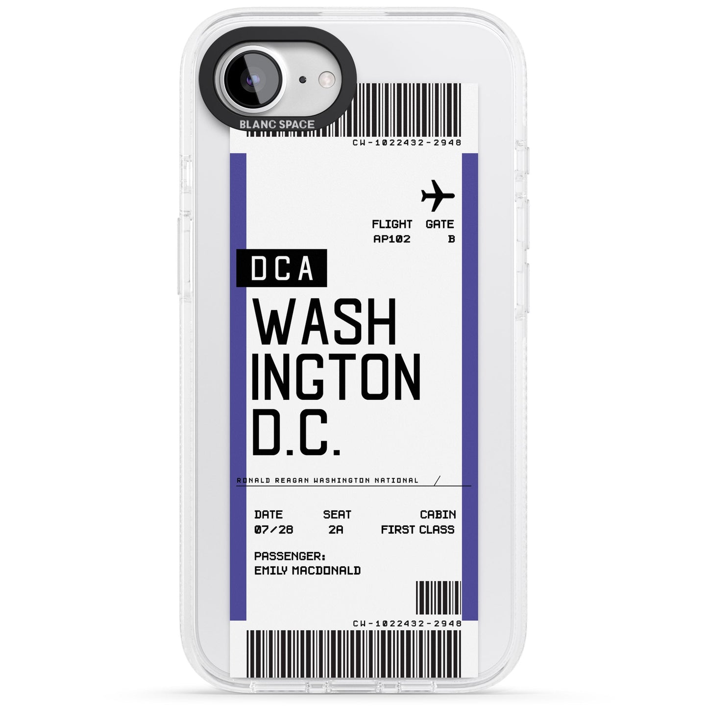 Personalised Washington D.C. Boarding Pass