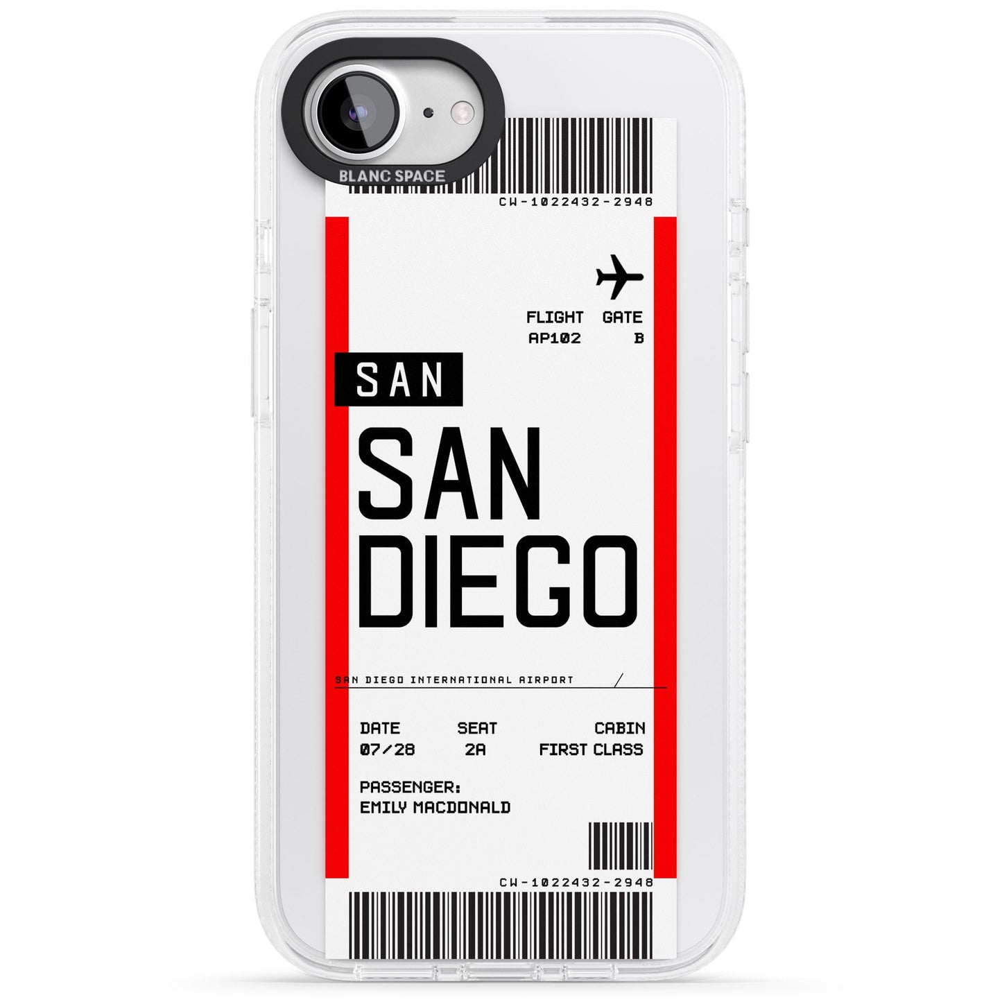 Personalised San Diego Boarding Pass