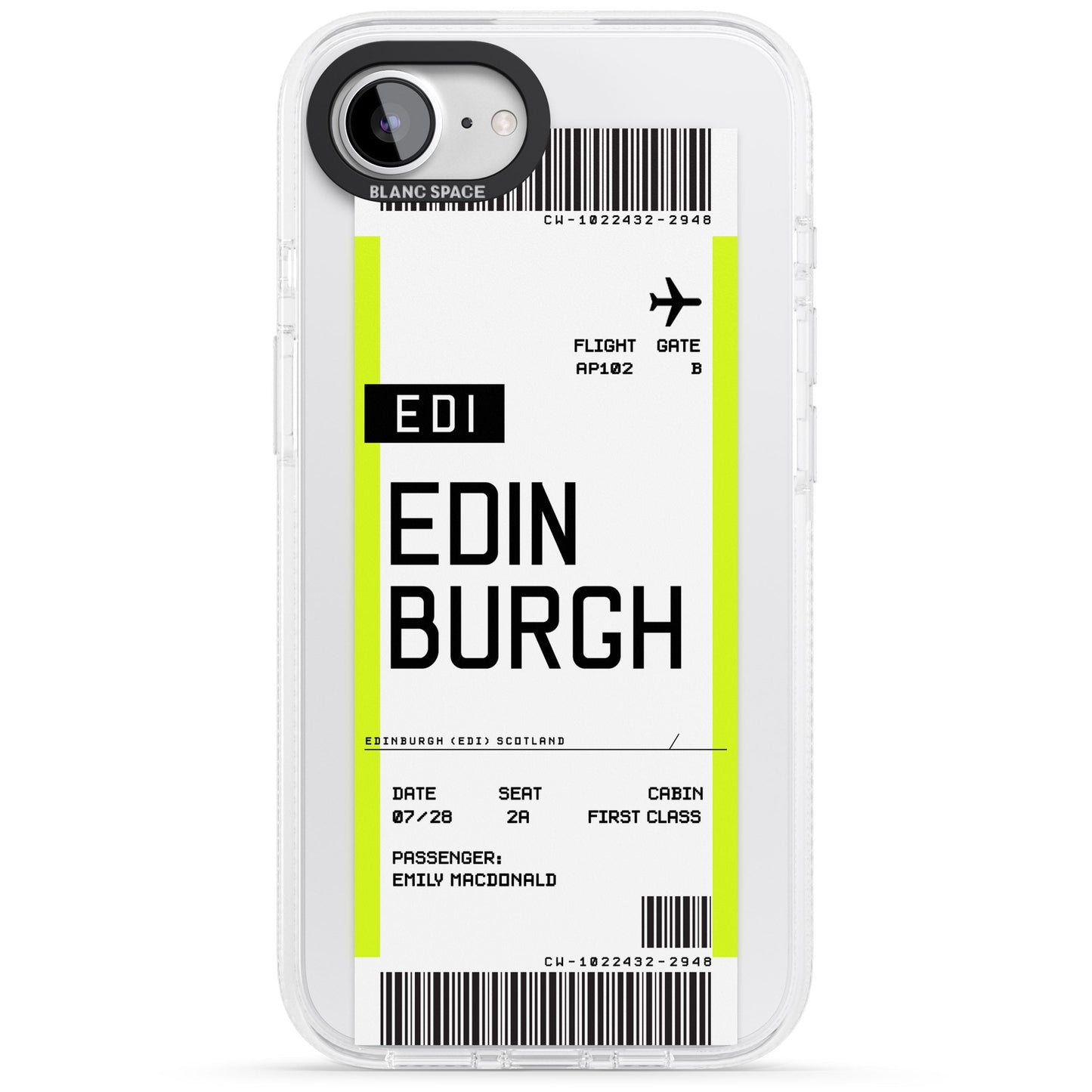 Personalised Edinburgh Boarding Pass
