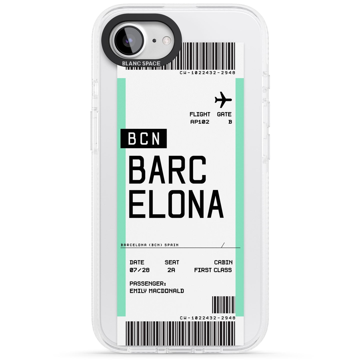 Personalised Barcelona Boarding Pass