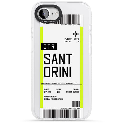 Personalisierte Bordkarte für Santorini