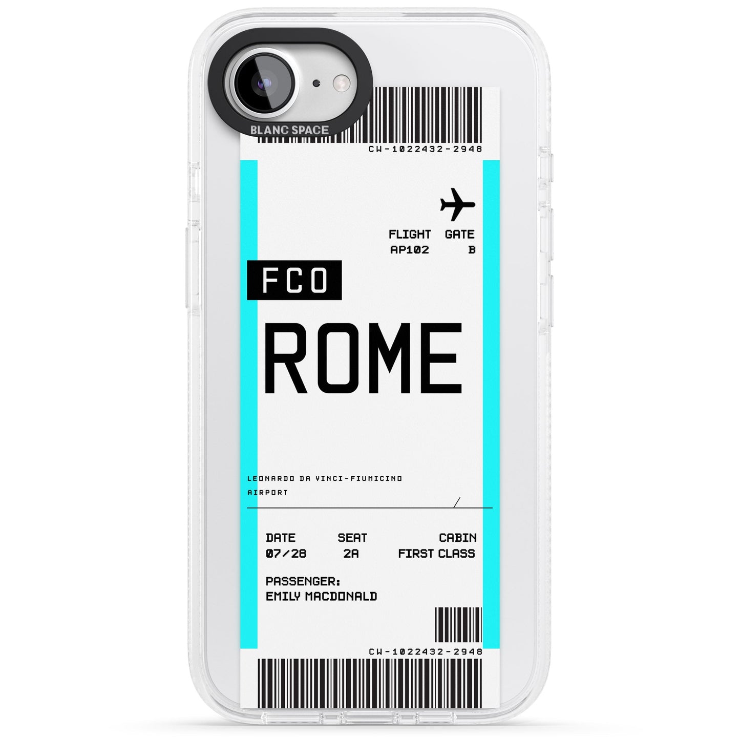 Personalised Rome Boarding Pass