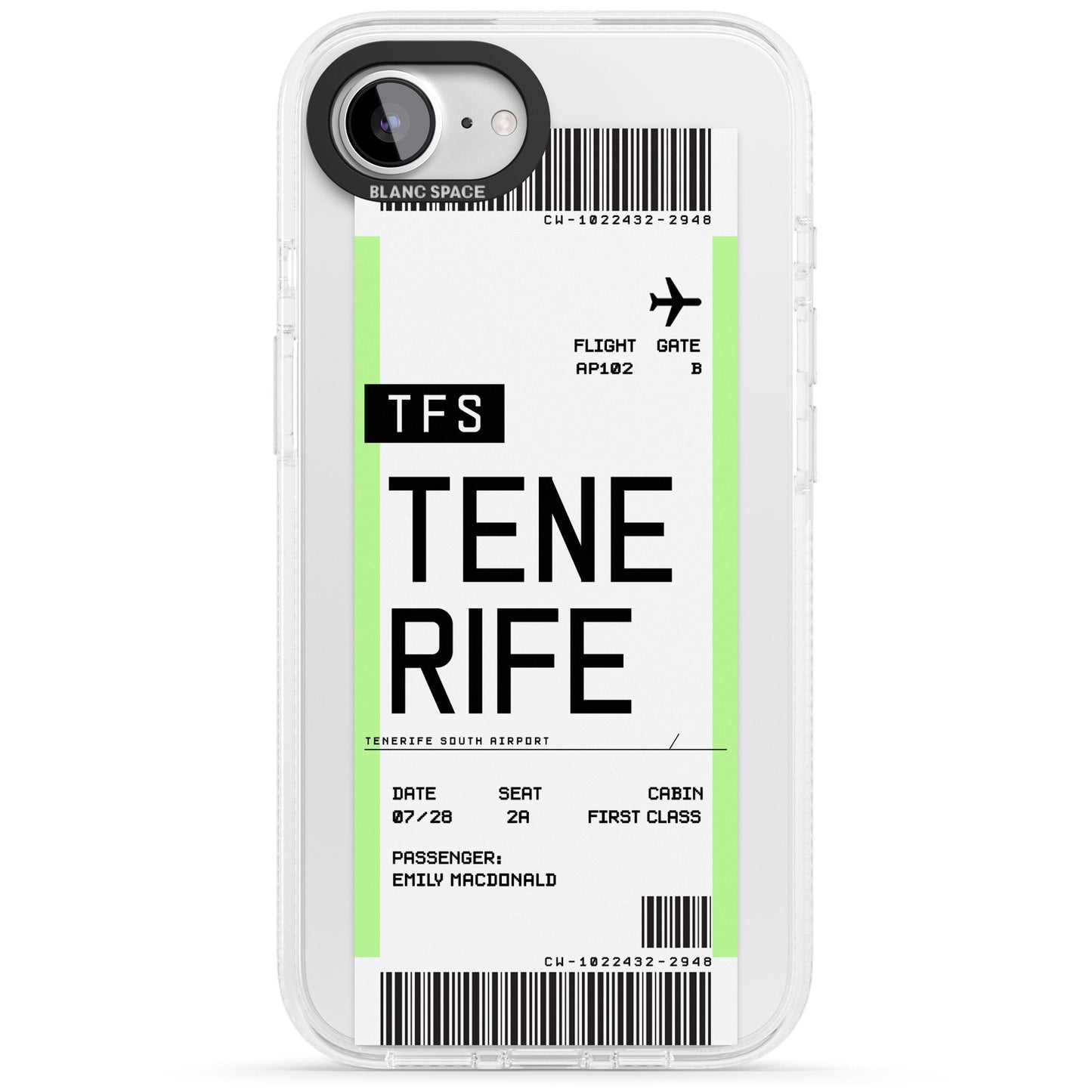 Personalised Tenerife Boarding Pass
