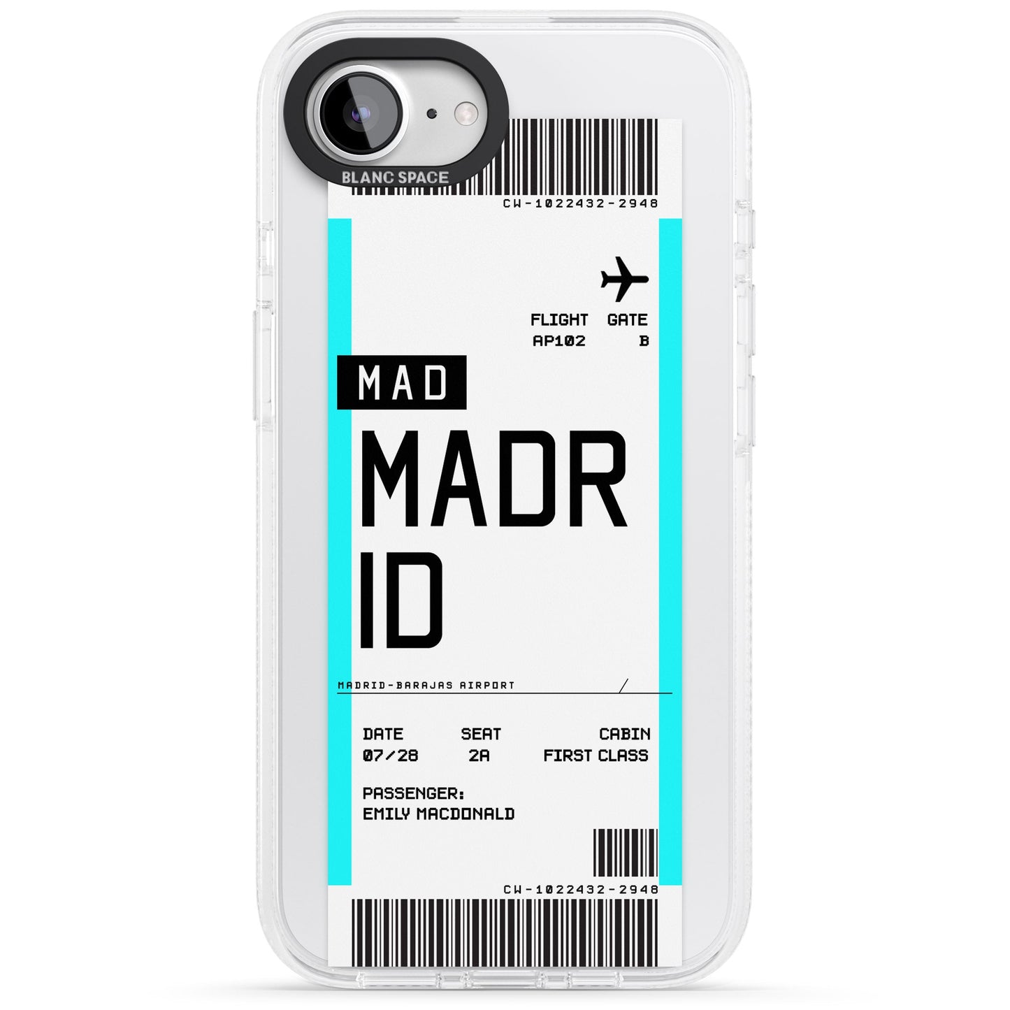 Personalised Madrid Boarding Pass