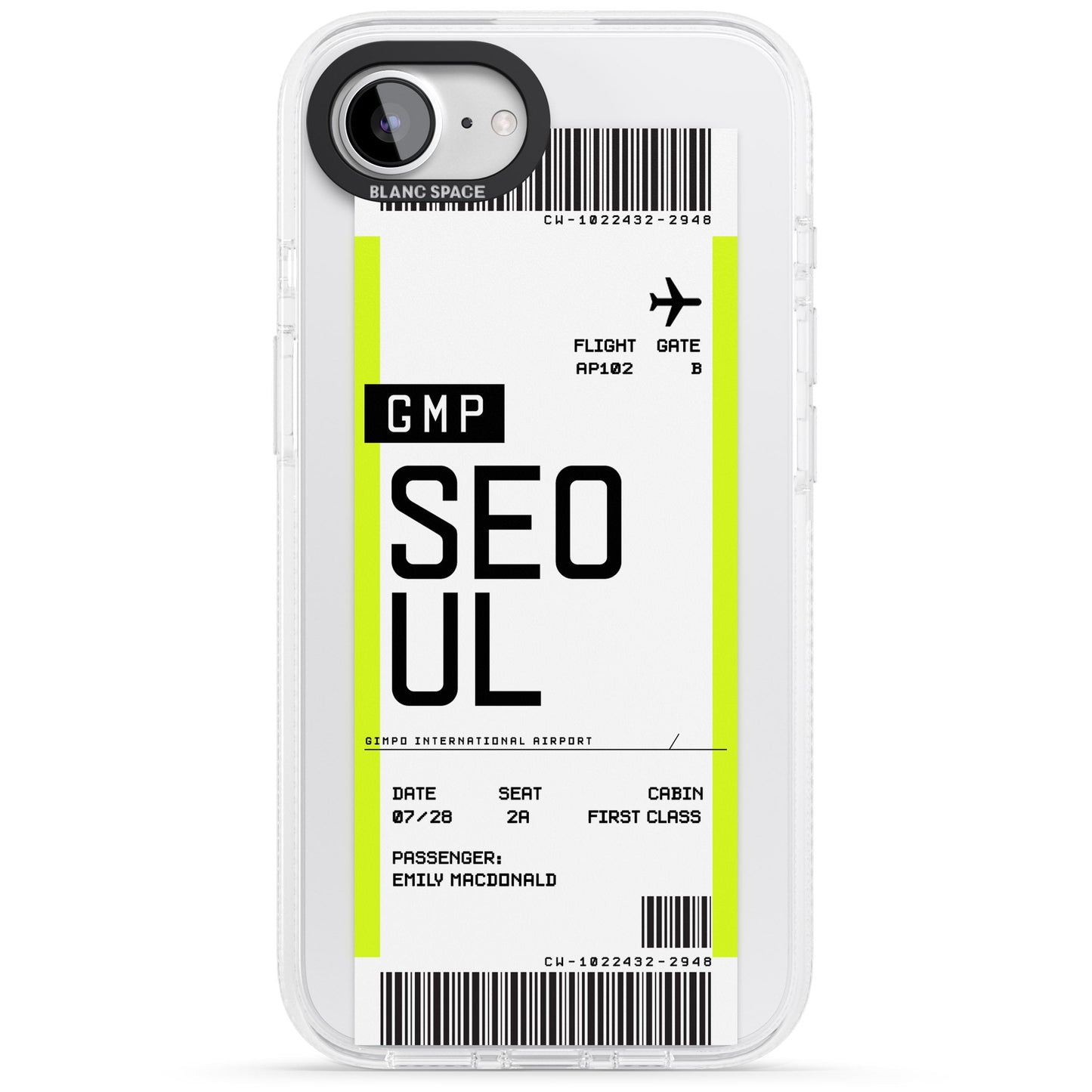 Personalised Seoul Boarding Pass