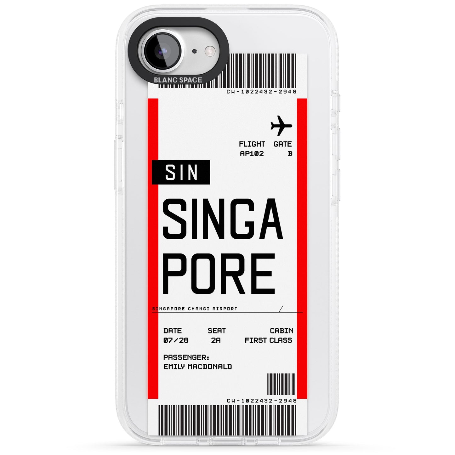 Personalised Singapore Boarding Pass