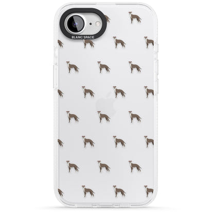 Motif de chien whippet transparent