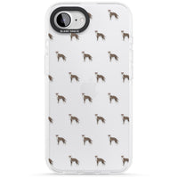 Motif de chien whippet transparent