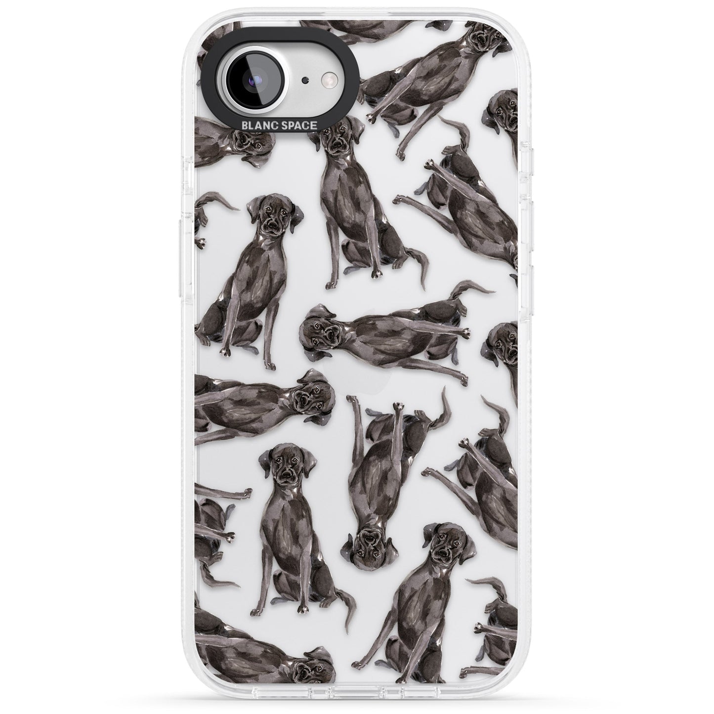 Black Labrador Watercolor Pattern