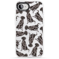 Black Labrador Watercolor Pattern