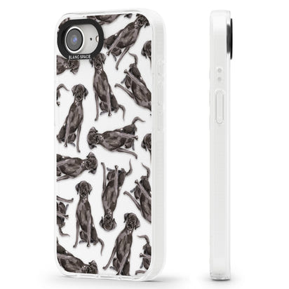 Black Labrador Watercolor Pattern