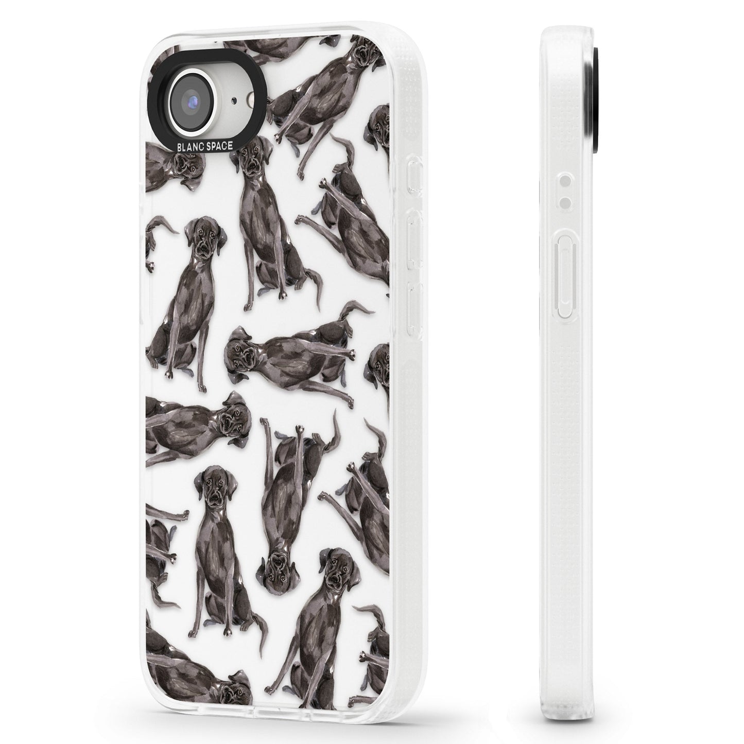 Black Labrador Watercolor Pattern