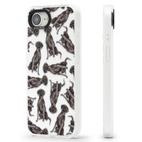 Black Labrador Watercolor Pattern