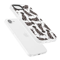 Black Labrador Watercolor Pattern