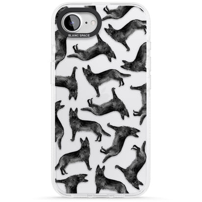 German Shepherd Pattern Black