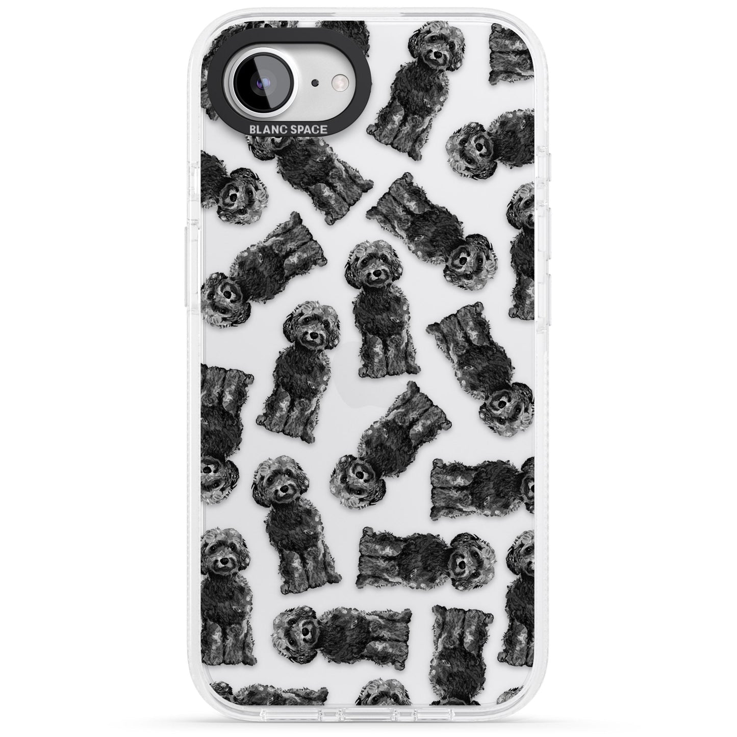 Black Cockapoo Watercolor