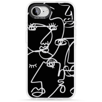 Abstract Line Art Clear Black