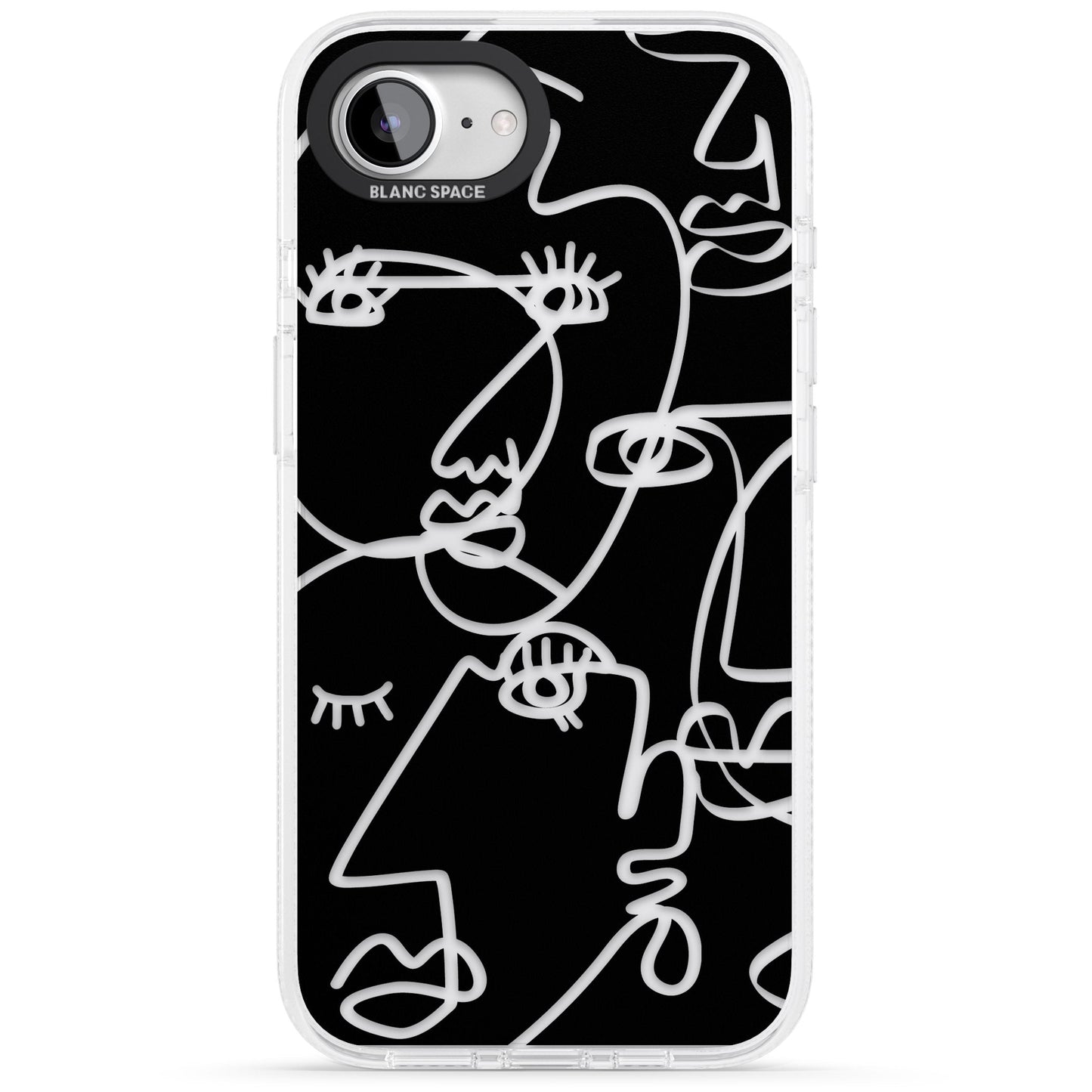 Abstract Line Art Clear Black