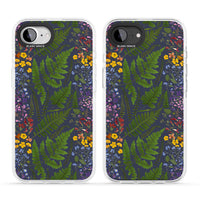 Busy Floral And Fern Design Navy
