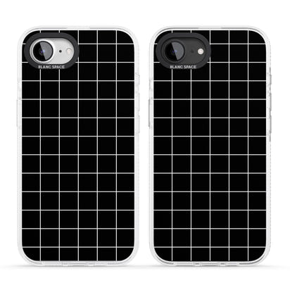Minimalist Grid Pattern Black