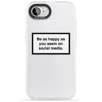 Heureux sur les réseaux sociaux