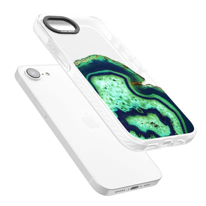 Tranche d'agate émeraude