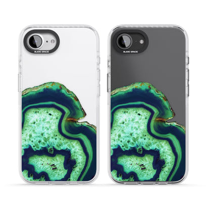 Tranche d'agate émeraude