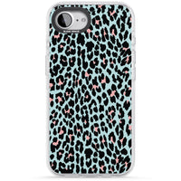 Leopardenmuster in Pastellblau und Rosa